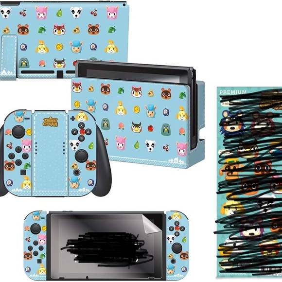 New Animal Crossing New Horizon Switch Skin Party Animals - Picture 1 of 3